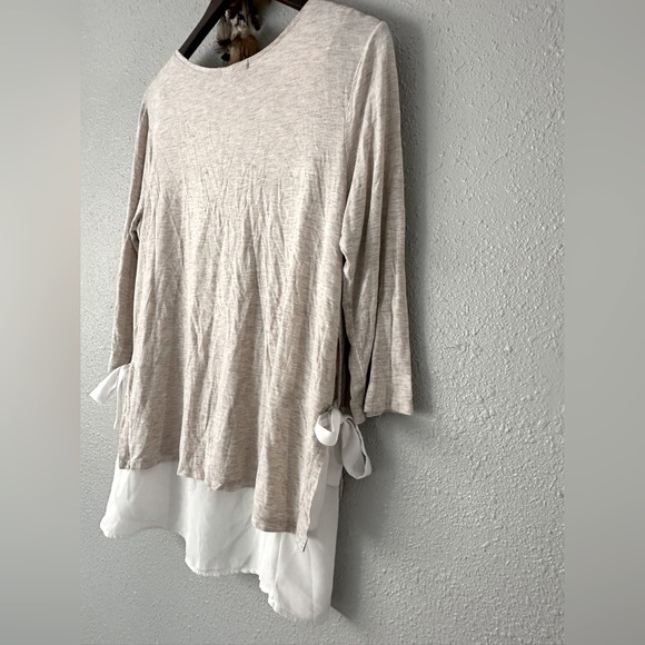 Pebble & Stone Anthropologie Layered Side-Tie Tunic Top Women’s Size XL Casual - Picture 13 of 15